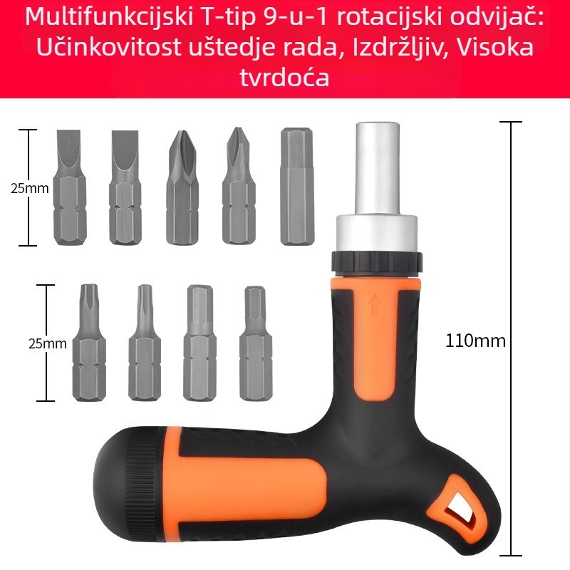 Set odvijača s magnetnim mehanizmom i dvostrukom glavom – križna i ravna, industrijske klase, izolirano, S2 alatna čelika