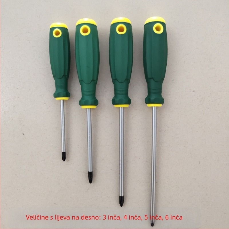 Magnetski odvijač s plosnim, križnim i Torx vrhovima, krom-vanadijevo čelika, mekana gumena drška