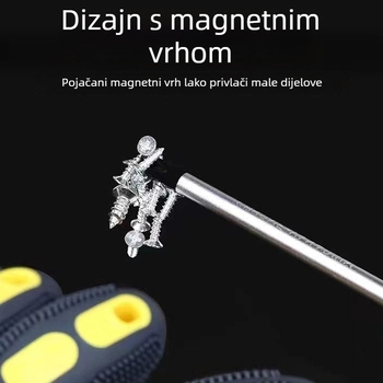 Odvijač s križnom glavom, magnetski, izolirani, s masažnom ručkom, Cr-V čelik