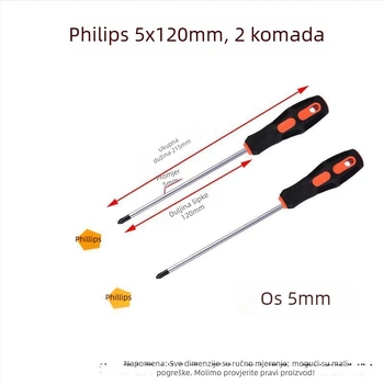 Odvijač s križnom glavom, magnetski, izolirani, s masažnom ručkom, Cr-V čelik