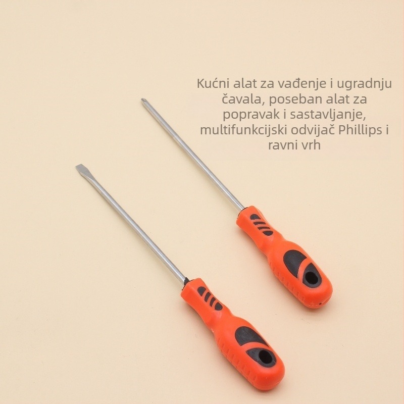 Križasti višenamjenski odvijač za kućnu montažu i demontažu namještaja, magnetni, izolirani, od čelika 45#; težina 0.128 kg