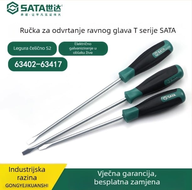 Shida ravni odvijač, krom-vanadijeva čeli, magnetski, neizoliran