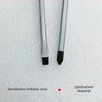 Šarafciger s ravnim i križnim vrhom, karbonska čelika, magnetska špička, jednovrstna konstrukcija, PC+TPR držač