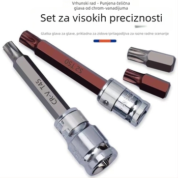 40-dijelni set bitova za odvijač, S2 alatnog čelika, magnetski, 12-ugličasti HEX bitovi, višenamjenski
