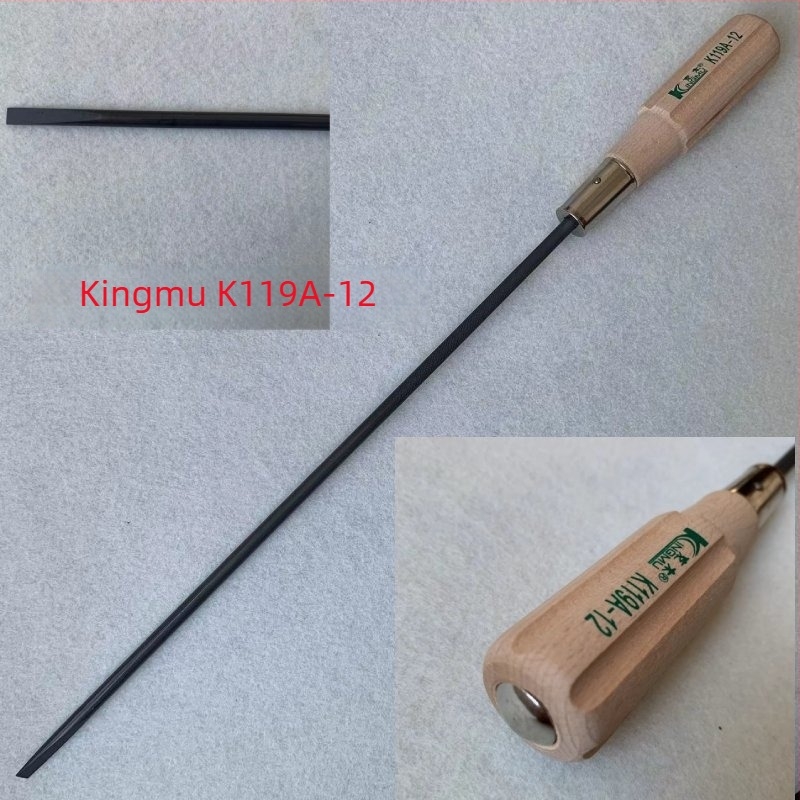 Odvijač s drvenom drškom, S2 alatna čeli, magnetski, plosnati vrh, K118A/K119A, 150 g