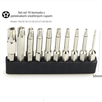 7-dijelni set Torx bitova s 1/4-inčnim pogonom, magnetski, S2 alatna čeli, Katar/Qida