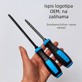 Odvijač s dvostrukim vrhom PH2 križnim i ravnim vrhom, podešavajuća glava, 2u1 višenamjenski alat