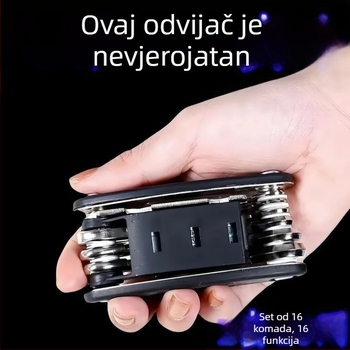Sklopivi set odvijača s hex ključevima - višenamjenski alat od visokougljičnog čelika, Phillips vrh