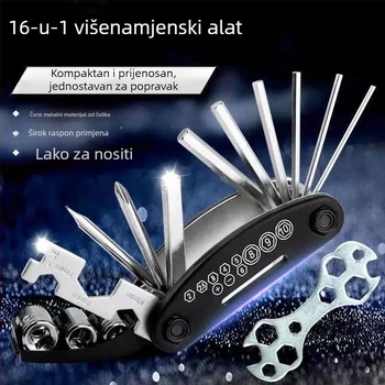 Sklopivi set odvijača s hex ključevima - višenamjenski alat od visokougljičnog čelika, Phillips vrh