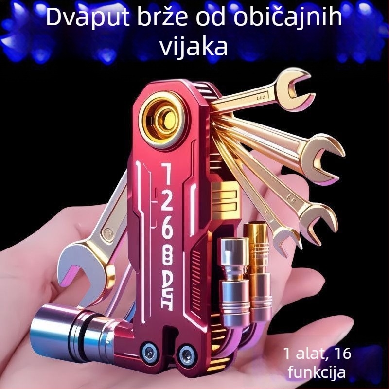 Sklopivi set odvijača s hex ključevima - višenamjenski alat od visokougljičnog čelika, Phillips vrh