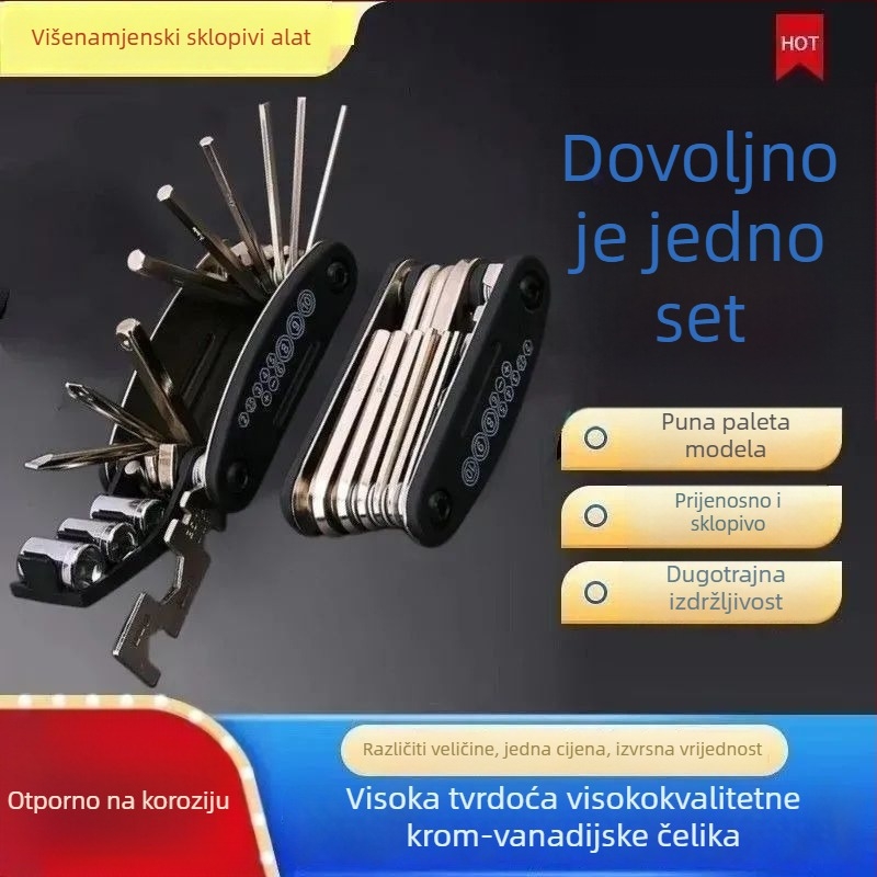 Sklopivi set odvijača s hex ključevima - višenamjenski alat od visokougljičnog čelika, Phillips vrh