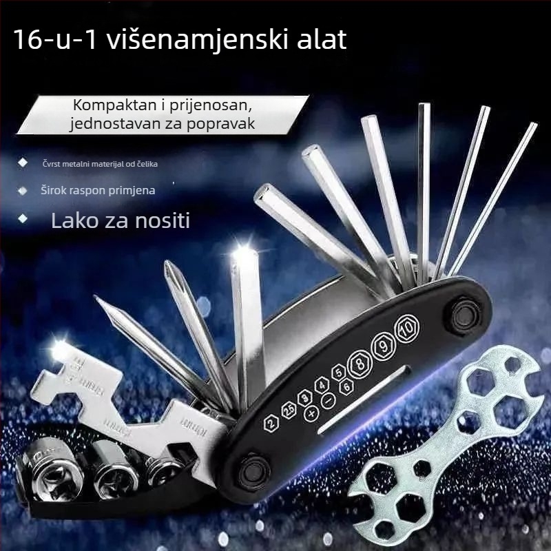 Sklopivi set odvijača s hex ključevima - višenamjenski alat od visokougljičnog čelika, Phillips vrh