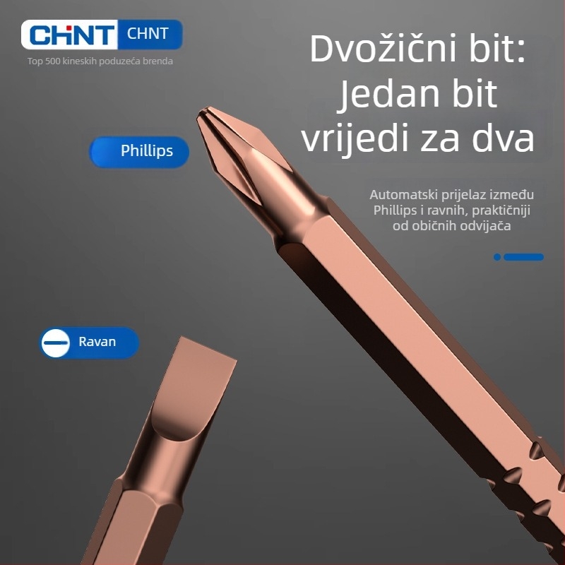 Chint višefunkcionalni set odvijača s ravnim i križnim vrhom, magnetski i izolirani, CR-V čelik, PP držač