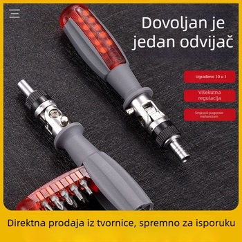 Magnetski set odvijača s teleskopskom ručkom, Torx i Phillips, Cr-V čelik