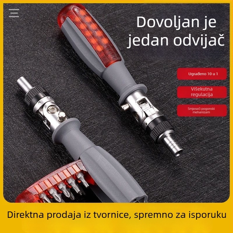 Magnetski set odvijača s teleskopskom ručkom, Torx i Phillips, Cr-V čelik