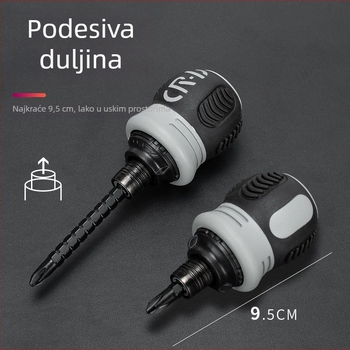 Set odvijača s klikom, magnetni, izolirani, CR-V čelik, 200 g
