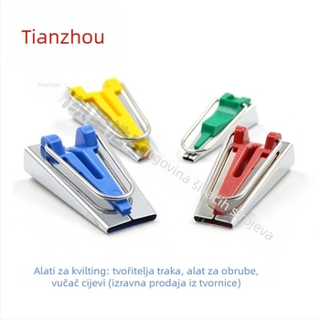 Pribor za šivanje – set patchwork alata: tape maker, edger, curler, rolling edge tool, puller; DIY marka, 100 kom, 90 g