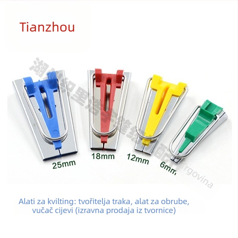 Pribor za šivanje – set patchwork alata: tape maker, edger, curler, rolling edge tool, puller; DIY marka, 100 kom, 90 g