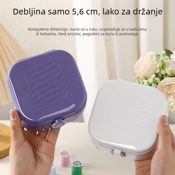 Prenosna kutija za šivanje, džepni stil, ABS materijal, set od 100 komada, 280 g, prilagodljiv