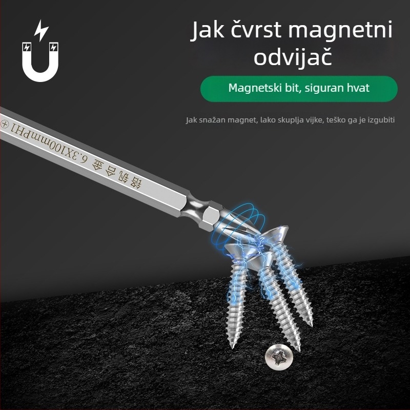 Dvostruka odvijač s križnim i ravnim vrhom, izoliran, CR-V čelik, TPR držač, nemetaličan