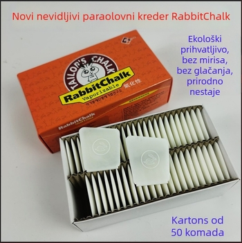 Rabbit marka nevidljivi voskasti puder za označavanje tkanina pri rezanju odjeće – ekološki