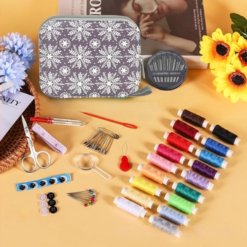 Set za šivanje s uzorkom pahulje snijega za DIY torbu – 120 komada u kutiji, 160 g, mogućnost prilagođavanja, licencirane privatne marke