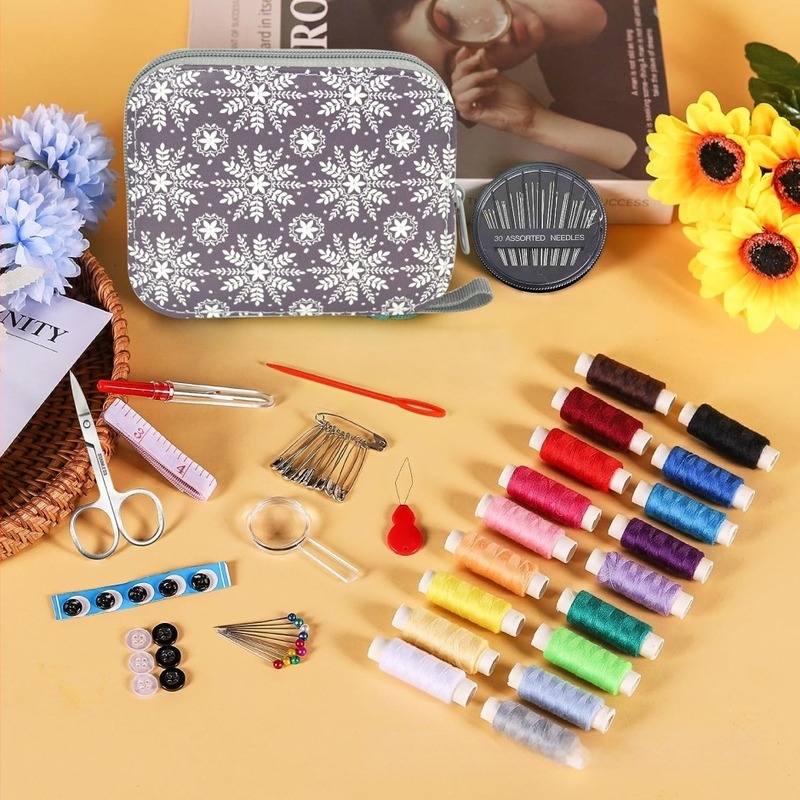 Set za šivanje s uzorkom pahulje snijega za DIY torbu – 120 komada u kutiji, 160 g, mogućnost prilagođavanja, licencirane privatne marke