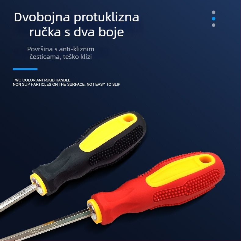 7-u-1 preciznih odvijača s dvostrukim magnetnim glavama, od krom-vanadijevog čelika, za telekomunikacije i preciznu održavanje