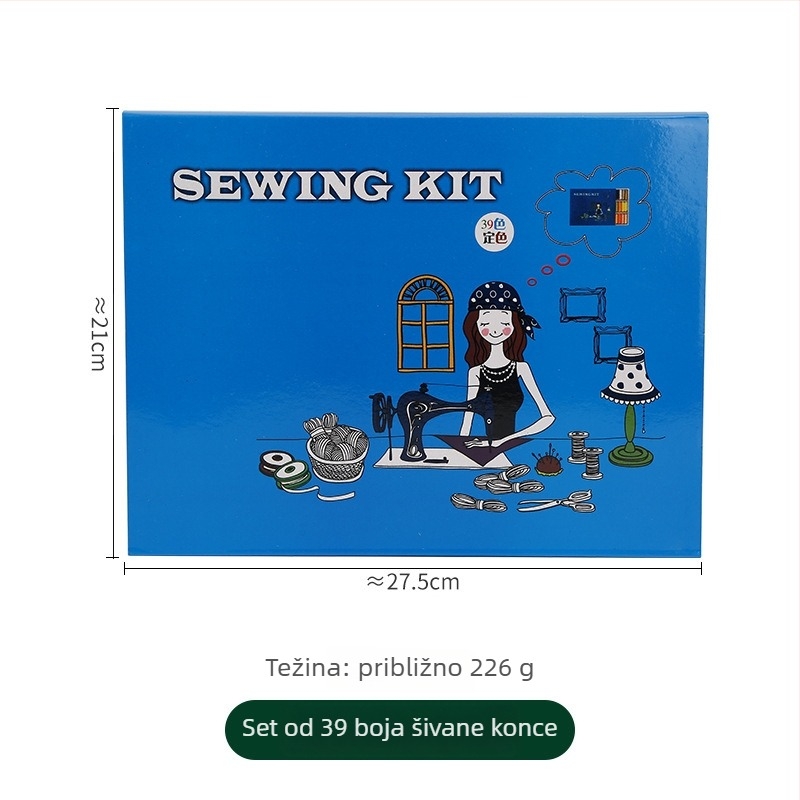 Šivačka kutija, komplet 75 kom., minimalistički stil, prilagodljivo, bruto težina 20 kg