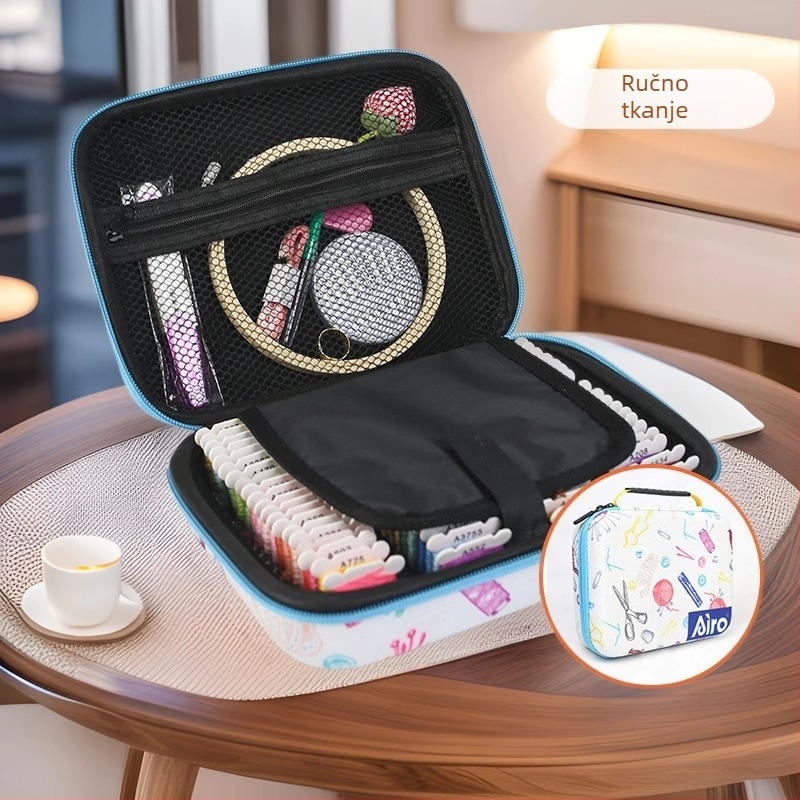 Set alata za šivanje u kovčegu – prijenosni, 1 kutija, bruto težina 520 g, marka Love net, stilovi: japanski stil, izšivanje, korejski stil, jednostavno, lagani luksuz