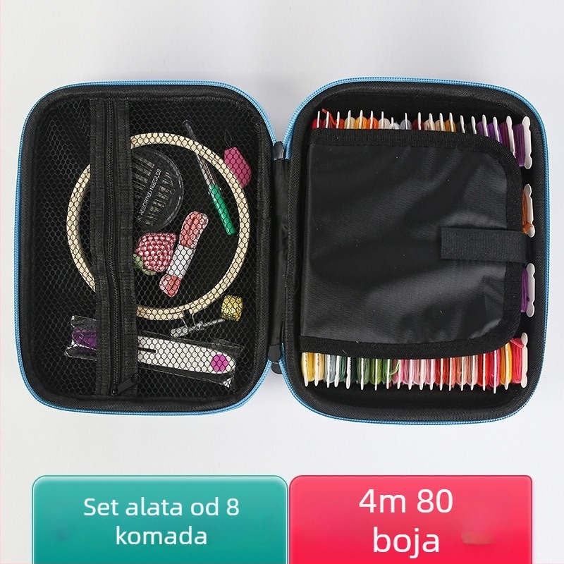 Set alata za šivanje u kovčegu – prijenosni, 1 kutija, bruto težina 520 g, marka Love net, stilovi: japanski stil, izšivanje, korejski stil, jednostavno, lagani luksuz