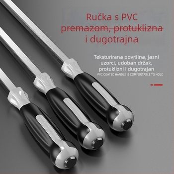 Industrijski dugi odvijač, duljine 1000 mm, Cr-V čelik, neizoliran, bez magneta, 1,21 kg, višestruka primjena