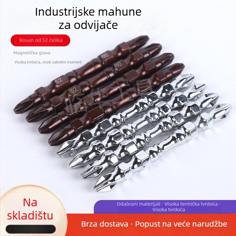 Dvostrani Philips bit, S2 alatni čelik, magnetski, visoka čvrstoća