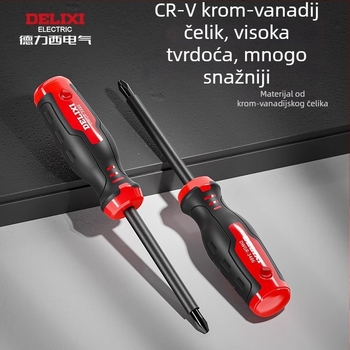 Delixi izolirani odvijač za električare, magnetski križni i ravni vrh, otporan na napon, CR-V čelik, set
