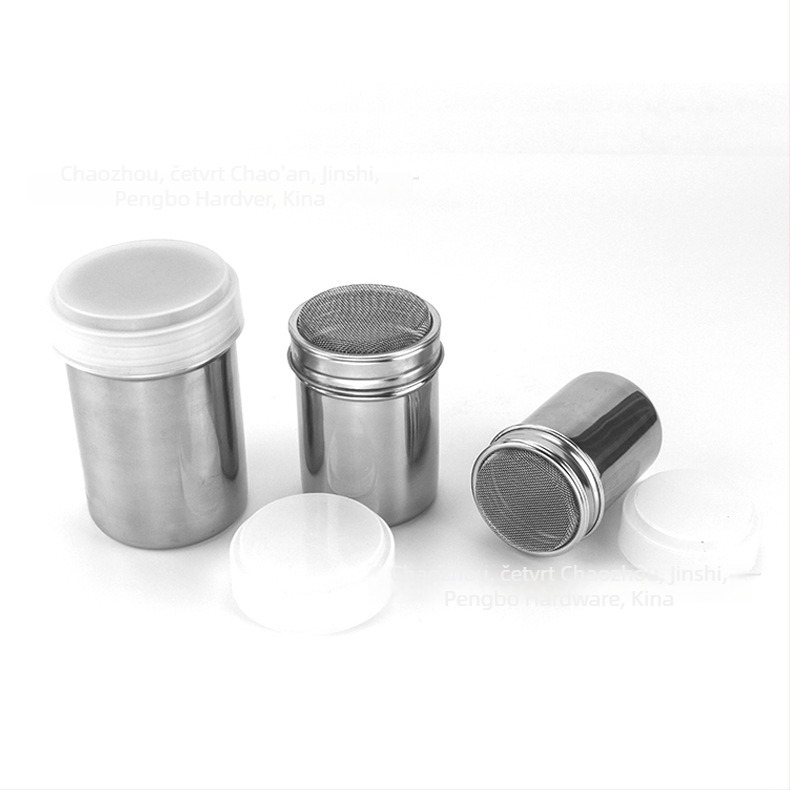 Doser praha od nehrđajućeg čelika 304, korejskog stila, s mrežastom posudom za začine i poklopcem