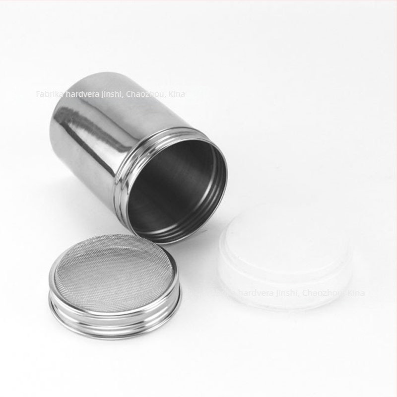 Doser praha od nehrđajućeg čelika 304, korejskog stila, s mrežastom posudom za začine i poklopcem