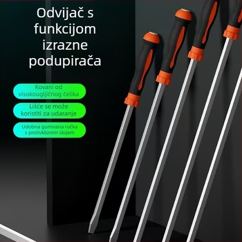 Ravni odvijač, karbonsko čelika, TPR držač, bez izolacije, ne magnetičan, težina 1, tip glave: ravni