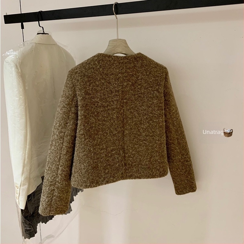 Kardigan top, vuneni materijal, korejski stil, širok kroj, deblji materijal