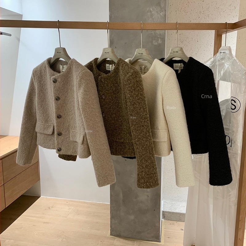 Kardigan top, vuneni materijal, korejski stil, širok kroj, deblji materijal