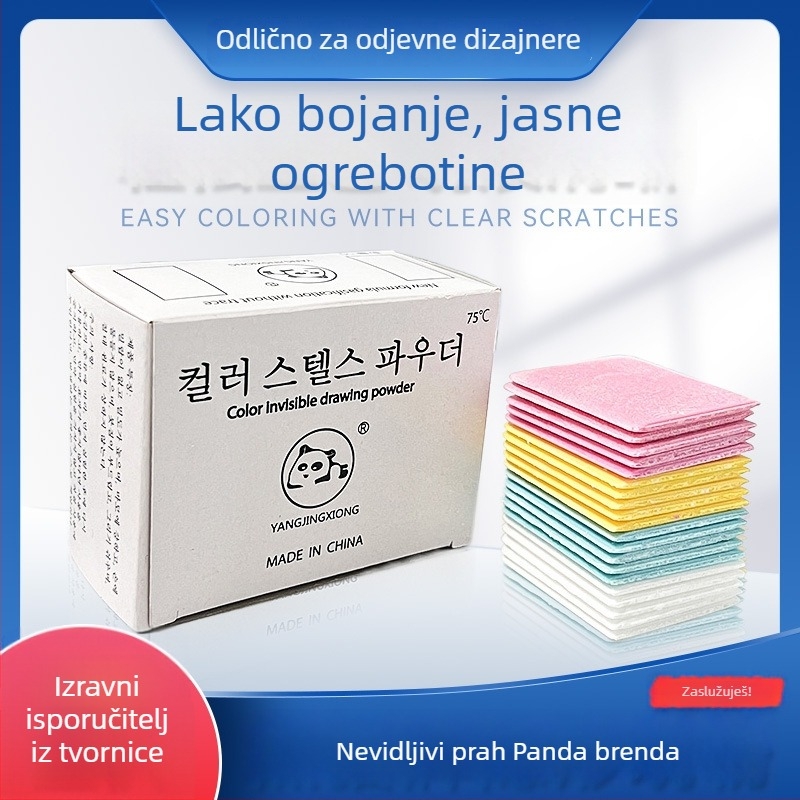 Panda nevidljivi prašak za označivanje šivaćih strojeva — na visokoj temperaturi nestaje, voskasti prašak; 50 kom, 186 g