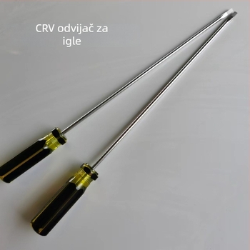 Odvijač za šivaće strojeve, magnetski, CR-V krom-vanadij čelik, PVC držač, ravna i križna glava