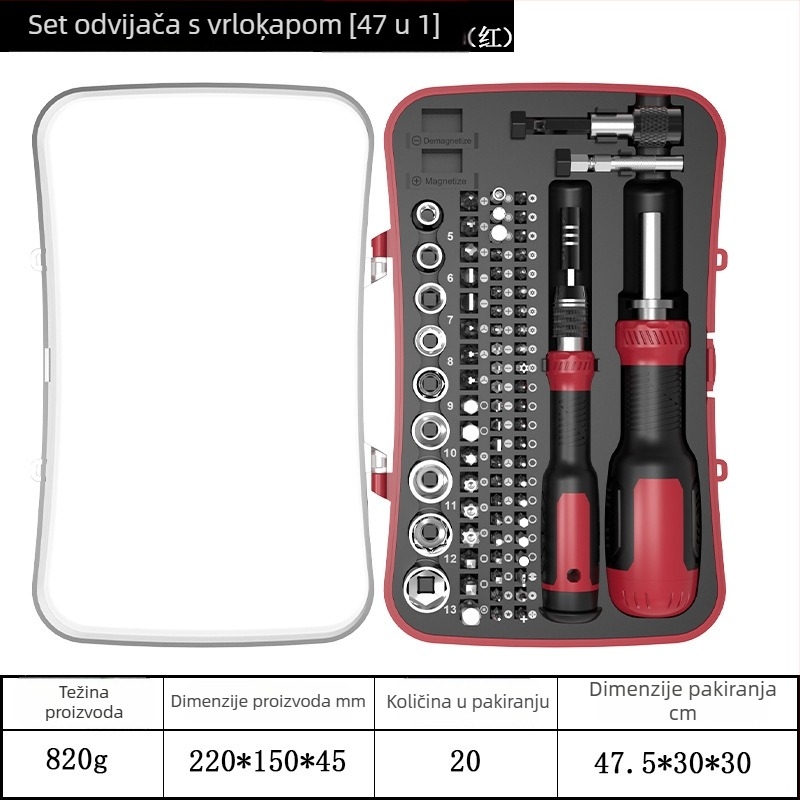 77-u u 1 teleskopski odvijač s fiksnim mehanizmom, magnetski i izolirani, od krom-vanadij čelika