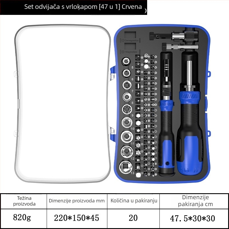 77-u u 1 teleskopski odvijač s fiksnim mehanizmom, magnetski i izolirani, od krom-vanadij čelika