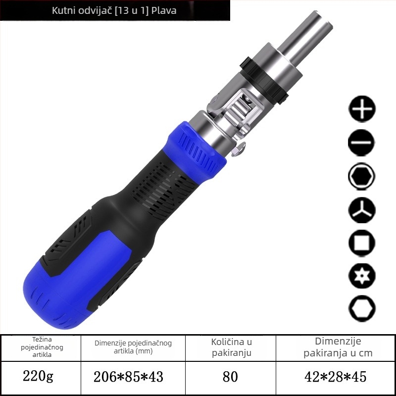 77-u u 1 teleskopski odvijač s fiksnim mehanizmom, magnetski i izolirani, od krom-vanadij čelika