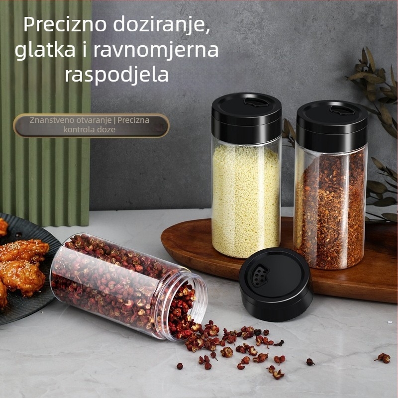 Plastična boca za začine — za čvrste začine, moderni minimalistički dizajn, lansirano 2024