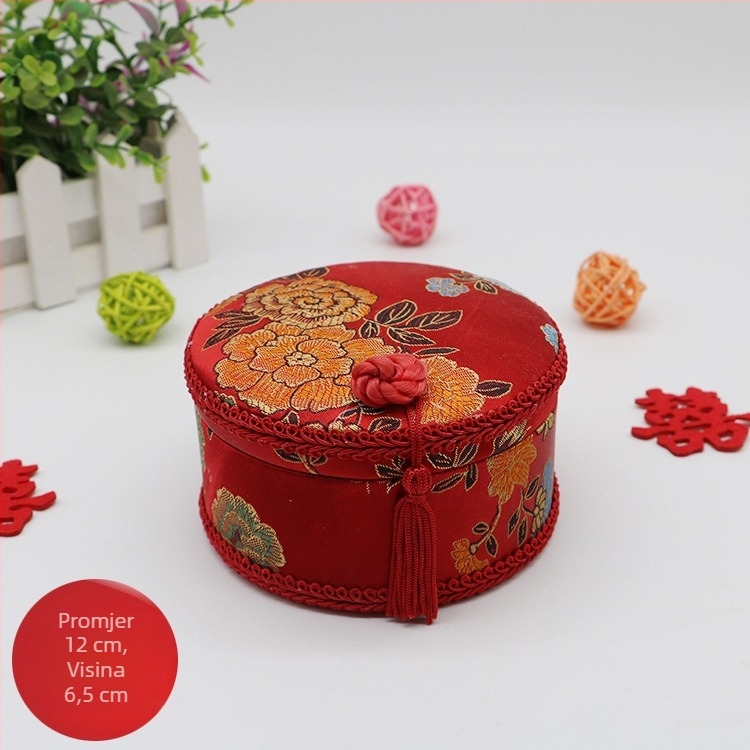 Pince Mini Okružna šivaća kutija za vjenčanje – Stil National Wind / Chinese Wind / National Tide; 240 komada; bruto težina 0,3 kg; licencirani privatni label; prilagodba obrade