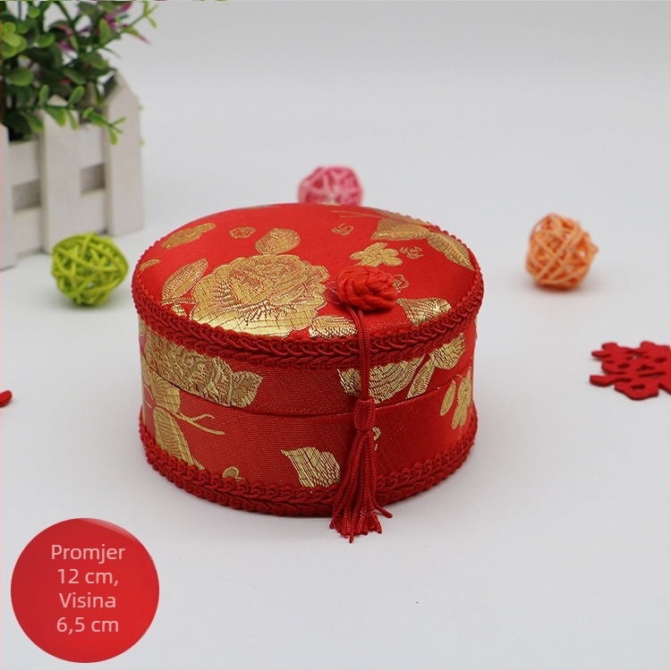Pince Mini Okružna šivaća kutija za vjenčanje – Stil National Wind / Chinese Wind / National Tide; 240 komada; bruto težina 0,3 kg; licencirani privatni label; prilagodba obrade