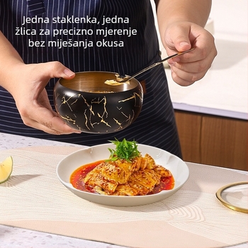 Set posuda za začine od nehrđajućeg čelika s poklopcem, moderni minimalistički kuhinjski set za pohranu, sol, šećer i MSG