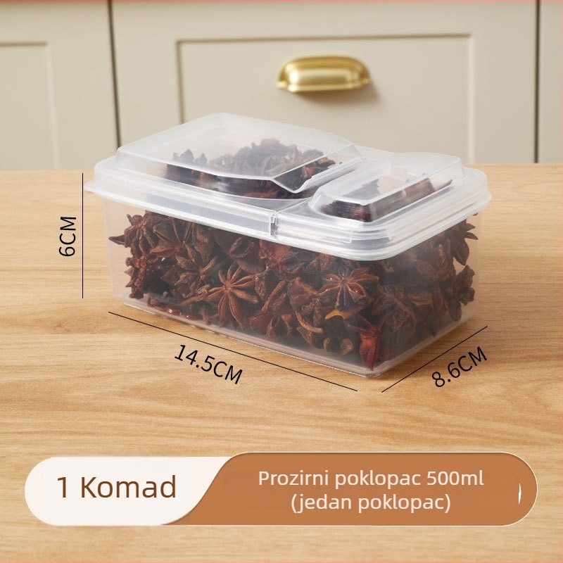 Kutija za pohranu začina za čvrste začine, plastična, japanski stil, podrijetlo Yiwu, marka 3824 zatvorena kutija za skladištenje začina