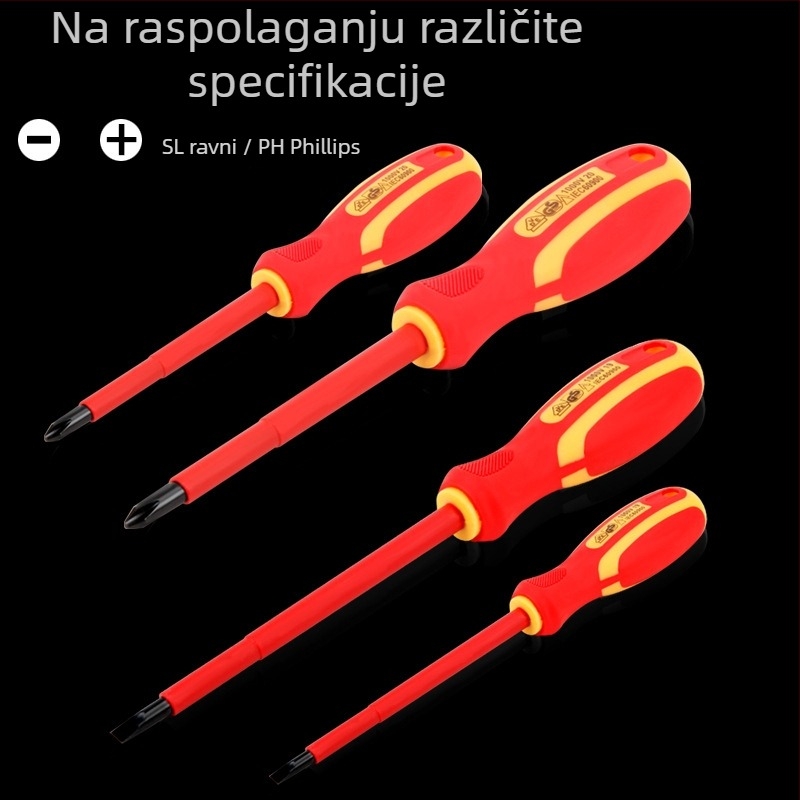 Caffwell izolirani set odvijača s magnetskim završecima – Phillips i ravni, za električare, od ugljičnog čelika